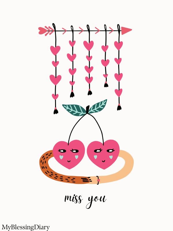 missing you message for her