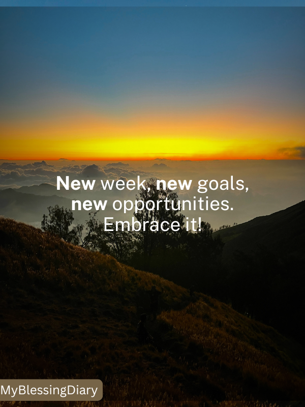 new week prayers and blessings