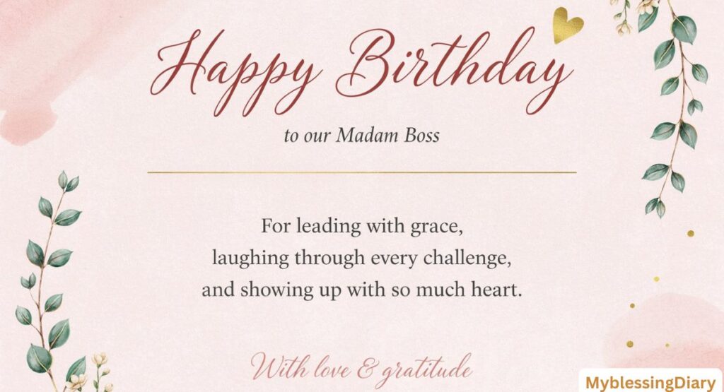 Birthday Wishes to Madam Boss