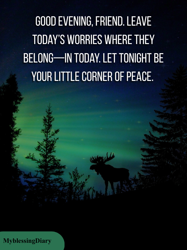Sweet Good Evening Blessings for a Friend