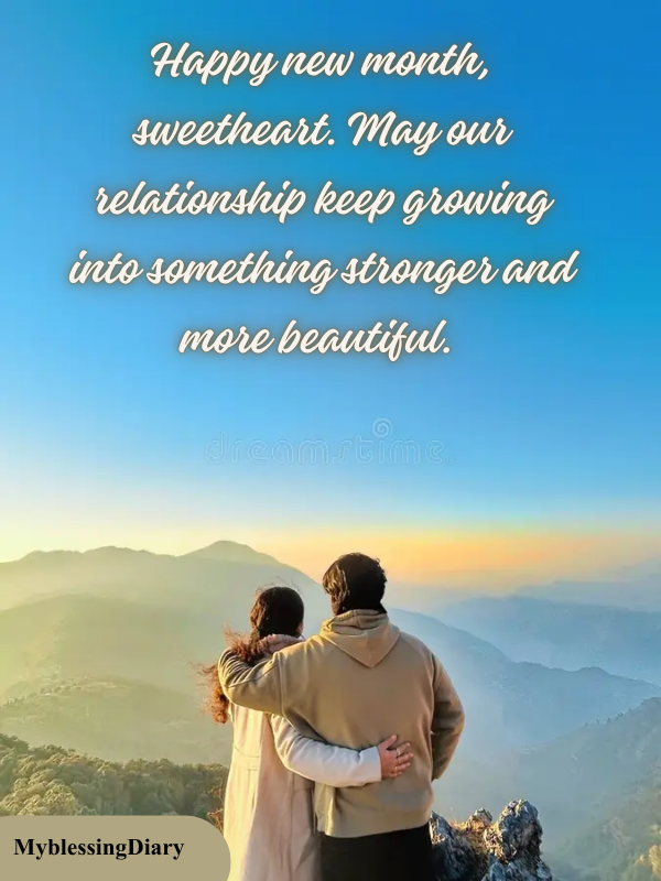 Sweet New Month Wishes to My Love