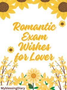 romantic good luck exam wishes for lover