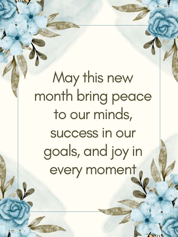 happy new month message to my love